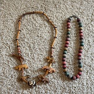 African Wooden Necklace Bundle